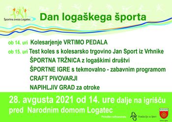 DAN LOGAŠKEGA ŠPORTA 2021 S ŠPORTNO ZVEZO LOGATEC