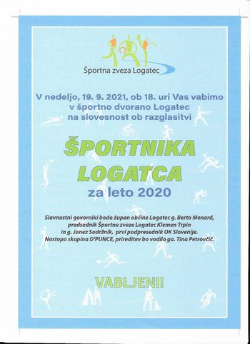 ŠPORTNIK LOGATCA ZA LETO 2020
