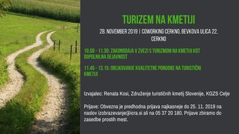 Turizem na kmetiji - dve brezplačni predavanji