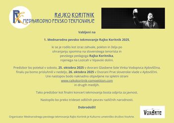 Mednarodno pevsko tekmovanje Rajko Koritnik Mednarodno pevsko tekmovanje Rajko Koritnik
