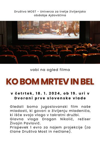 Filmska projekcija: Ko bom mrtev in bel