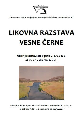 Samostojna likovna razstava Vesne Černe