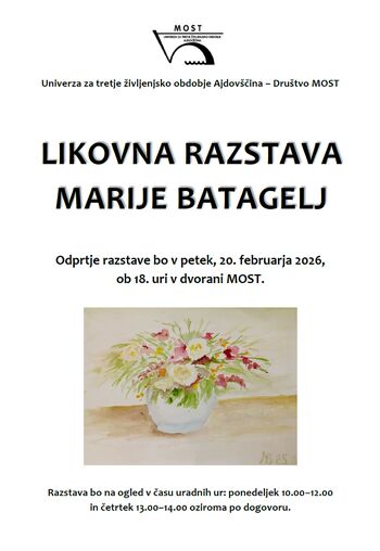 Samostojna likovna razstava Marije Batagelj