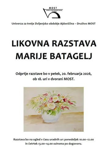 Samostojna likovna razstava Marije Batagelj