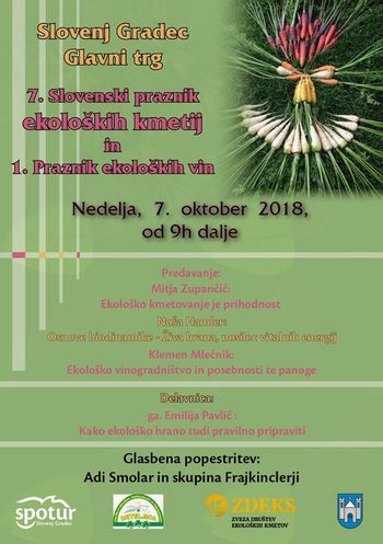 7. praznik ekoloških kmetij Slovenije in 1. sejem ekoloških vin