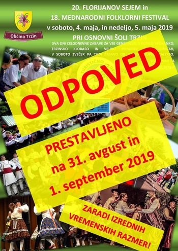 FLORIJANOV SEJEM PRESTAVLJEN ZARADI IZREDNIH VREMENSKIH RAZMER