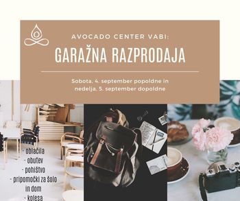 Garažna razprodaja pred Avocado centrom