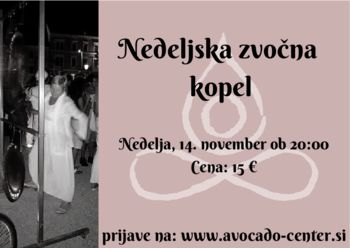 Zvočna kopel na nedeljski večer