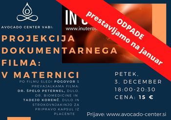 Projekcija dokumentarnega filma V maternici (In utero) in pogovor po filmu