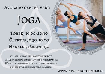 Joga v Avocado centru v Logatcu