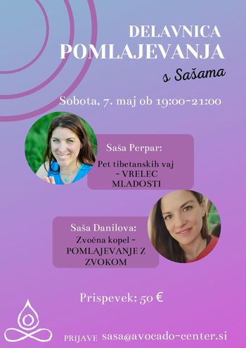 Delavnica: Pomlajevanje s Sašama