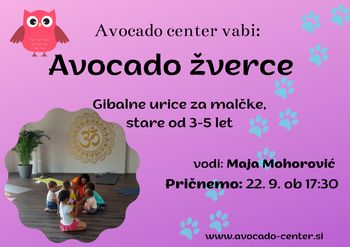 Avocado žverce (gibalne urice za malčke, stare od 3-5 let)