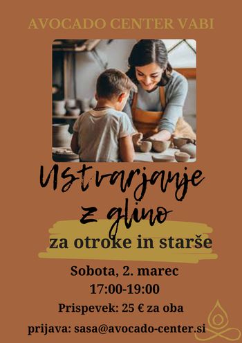 Ustvarjanje z glino za otroke in starše - Povezani v družini