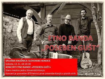 Koncert etno bande Poseben gušt v Starem trgu