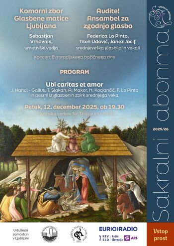 Sakralni abonma - Komorni zbor Glasbene matice Ljubljana
