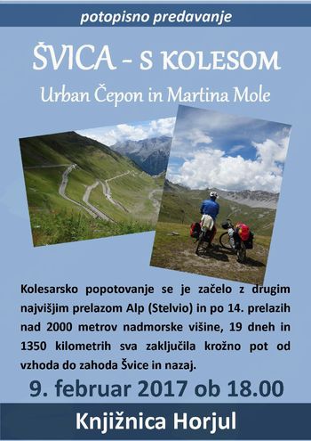 Vabilo na predavanje Švica s kolesom