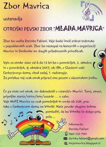 Zbor Mavrica vabi mlade