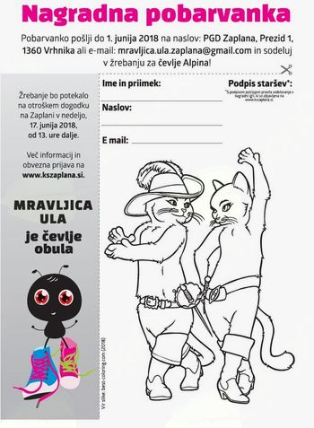 Sodelujte v nagradni pobarvanki za otroke in si prislužite čevlje Alpina!