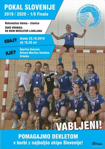 OSMINA FINALA V ROKOMETU MED ŠRD VRHNIKA IN RK KRIM MERCATOR