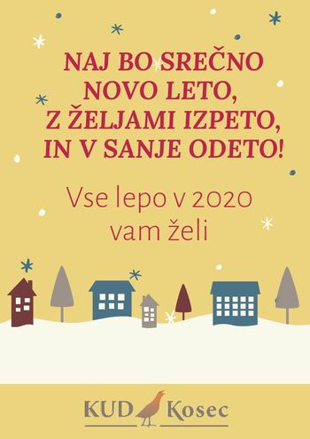 Voščilo KUD Kosec