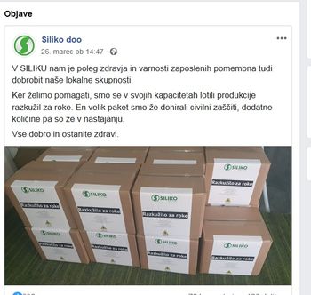 Zahvala občini Borovnica in Siliku