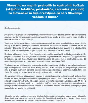 Se boste to soboto vrnili iz tujine? Preberite.