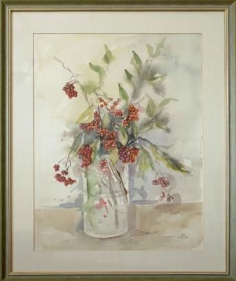 Vabljeni v Cankarjevo knjižnico na razstavo akvarelov Emilije Erbežnik 