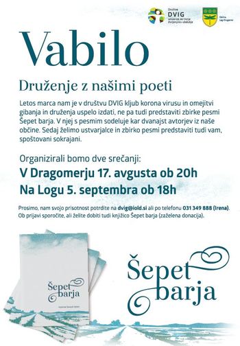 Vabljeni na druženje z našimi poeti Vabljeni na druženje z našimi poeti