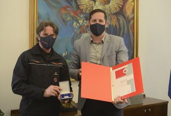 Vojko Jerina prejel srebrni znak Civilne zaščite