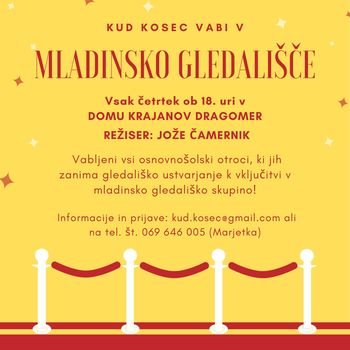 Vabljeni k sodelovanju v mladinskem gledališču