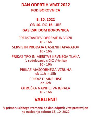 Dan odprtih vrat PGD Borovnica