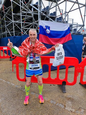 Jože Marolt na maratonu v Londonu