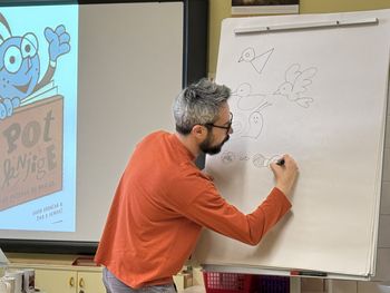 Razstava Pot knjige od avtorja do bralca in srečanje z ilustratorjem Krančanom