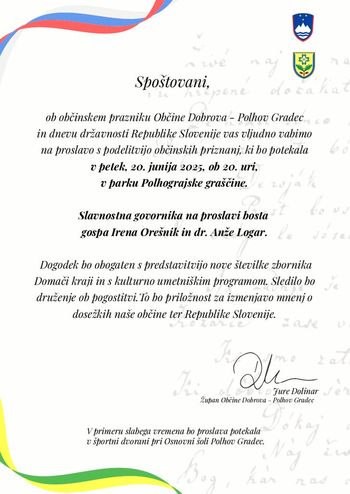 Vabljeni na občinsko proslavo