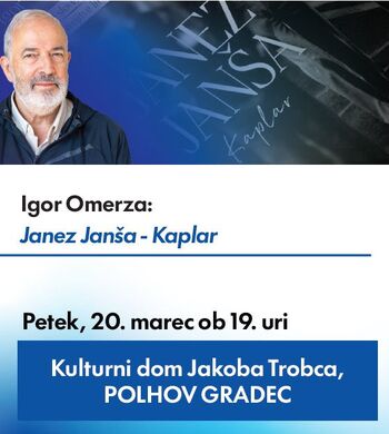 Igor Omerza - pogovorni večer in predstavitev knjige