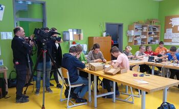 Snemalna ekipa RTV Slovenija na na naši šoli Snemalna ekipa RTV Slovenija na na naši šoli