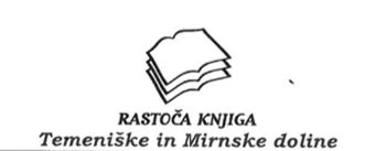 11. širitev Rastoče knjige Temeniške in Mirnske doline - prestavljeno za nedoločen čas