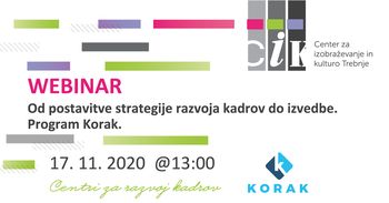 Brezplačni webinar: Od postavitve strategije razvoja kadrov do izvedbe. Program Korak.