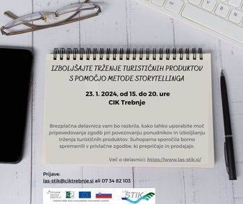 Delavnica Izboljšajte trženje turističnih produktov s pomočjo metode storytellinga