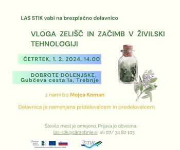 Delavnica Vloga zelišč in začimb v živilski tehnologiji