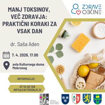 Brezplačno predavanje Manj toksinov, več zdravja: praktični koraki za vsak dan Brezplačno predavanje Manj toksinov, več zdravja: praktični koraki za vsak dan