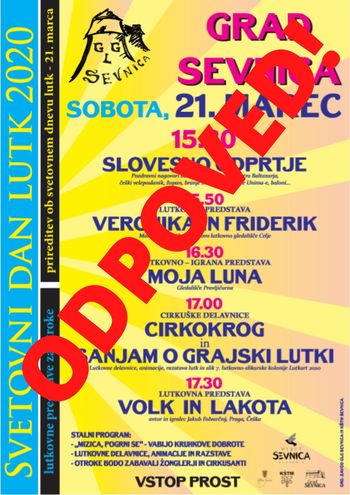 Svetovni dan lutk - ODPOVEDANO