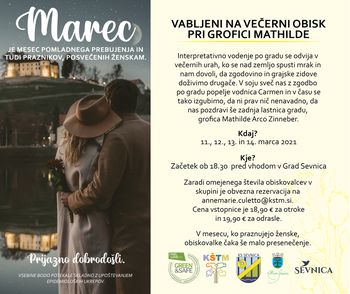 Vabljeni na večerni obisk pri grofici Mathilde 