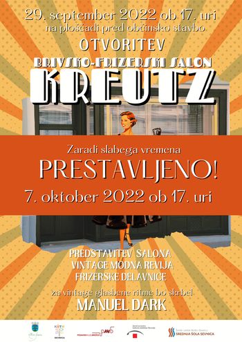 Otvoritev brivsko-frizerskega salona Kreutz