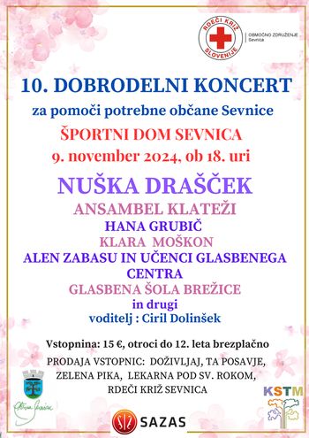 Napovedujemo 10. dobrodelni koncert, 9.11.2024, ob 18. uri 