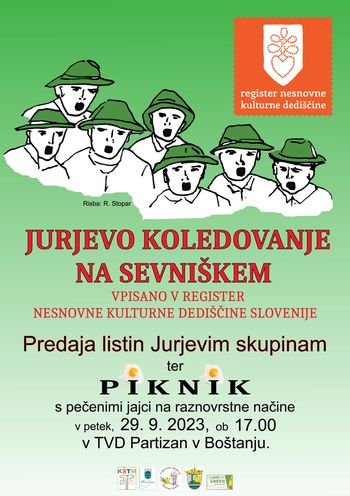 Jurjevo koledovanje na Sevniškem - predaja listin jurjevim skupinam ob vpisu običaja v register nesnovne kulturne dediščine Slovenije