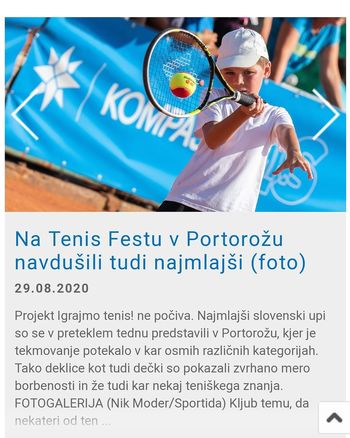 3 - KRATNA UVRSTITEV NAJMLAJŠIH SEVNIŠKIH TENISAČEV MED TOP 8