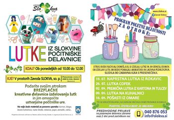 LUTKE IZ SLOKVINE POČITNIŠKE DELAVNICE