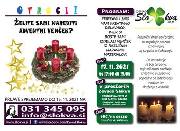 Otroška kreativna delavnica: Izdelava adventnih venčkov 