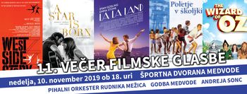 V nedeljo 11. večer filmske glasbe